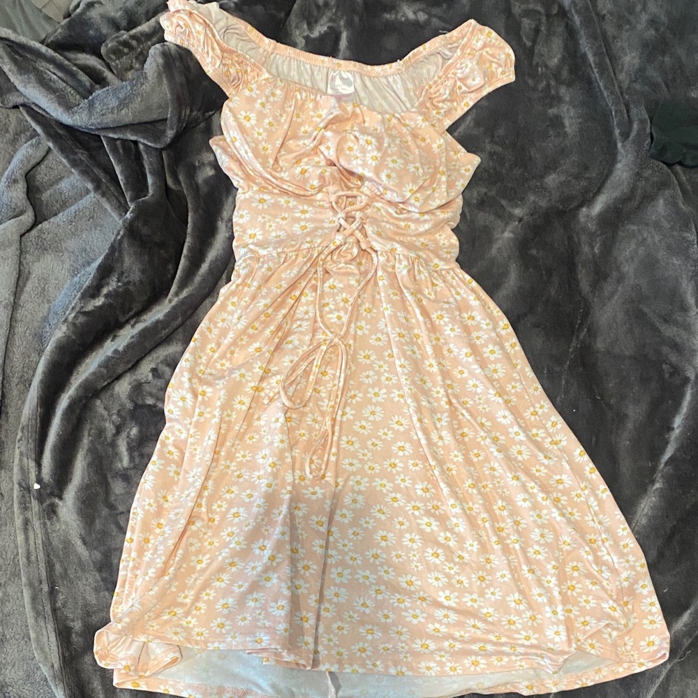 SHEIN Peach Floral Dress